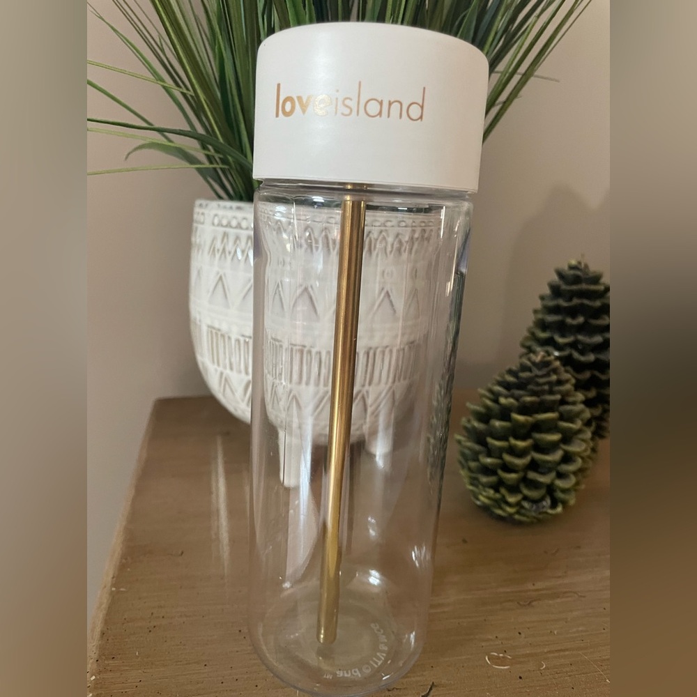 Love Island Frank Green reusable water bottle w/stainless steel straw 25 oz. - Picture 2 of 11